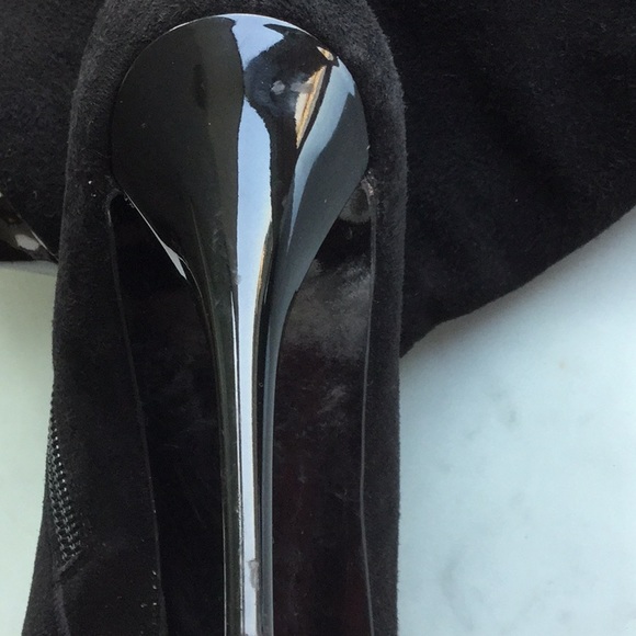 Stuart Weitzman black suede stiletto boots - Picture 7 of 8